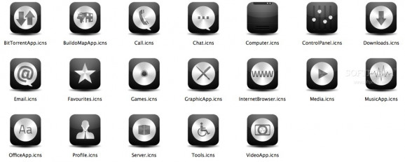 Black Chrome Icons screenshot