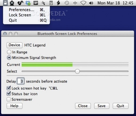 Bluetooth Screen Lock screenshot