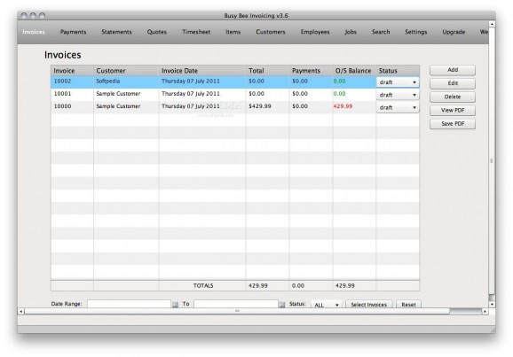 BusyBee Invoicing screenshot