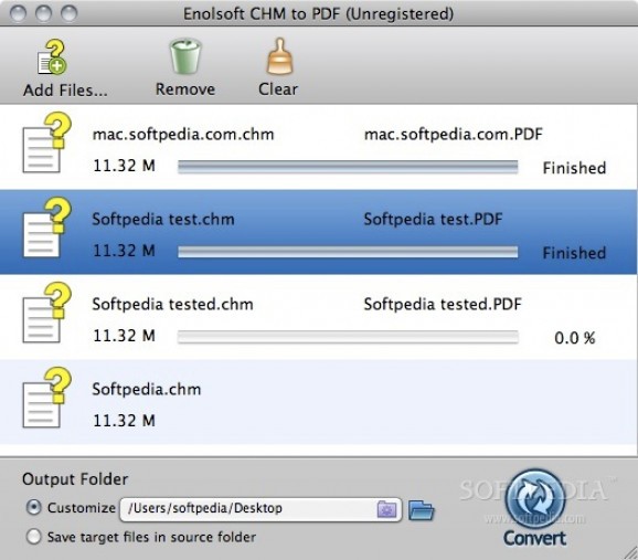 Enolsoft CHM to PDF screenshot