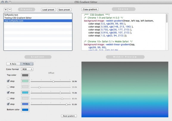 CSS Gradient Editor screenshot