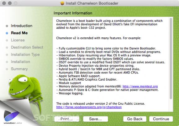 Chameleon Bootloader screenshot