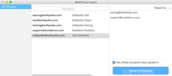 MailChimp Import screenshot