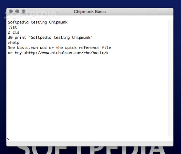 Chipmunk BASIC screenshot
