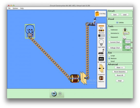 Circuit Construction Kit (AC+DC), Virtual Lab screenshot
