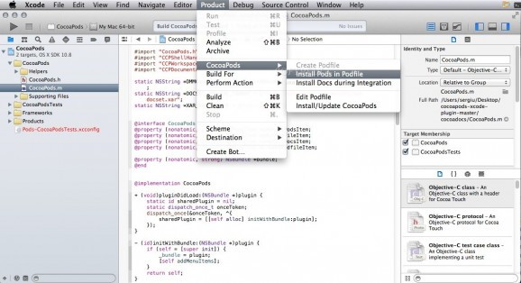 CocoaPods for Xcode screenshot
