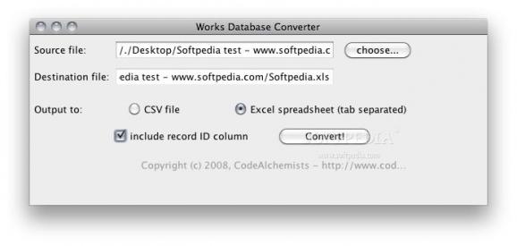 Works Database Converter screenshot