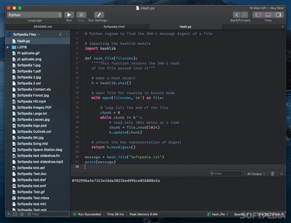 CodeRunner screenshot