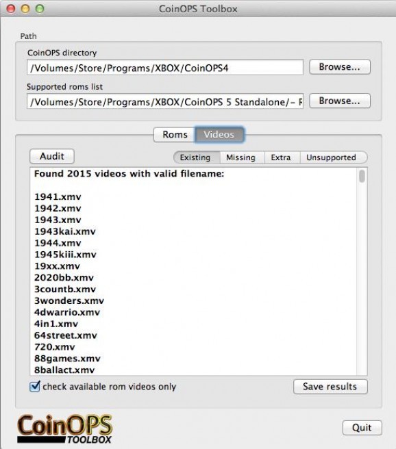 CoinOPS Toolbox screenshot