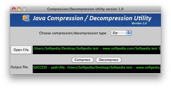 Compression/Decompression Utility screenshot