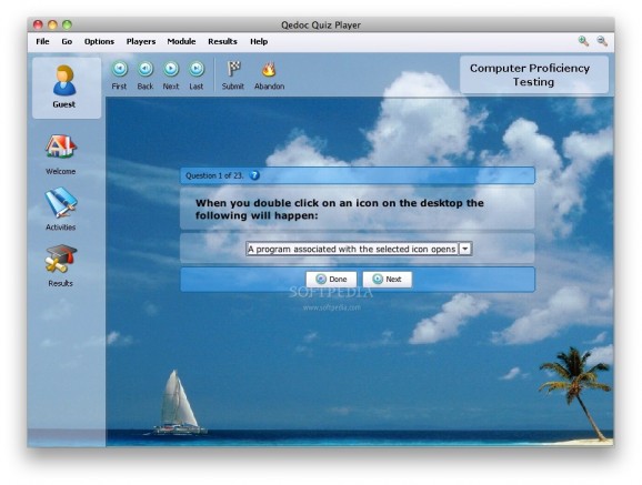 Computer Proficiency Testing screenshot