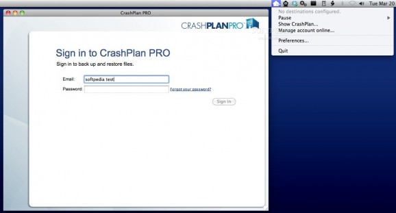 CrashPlan PRO screenshot