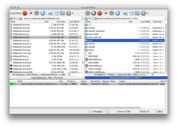 CrossFTP screenshot