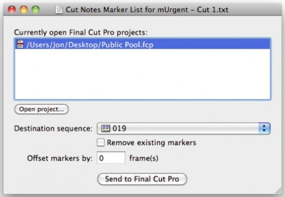 Cut Notes Marker Import screenshot