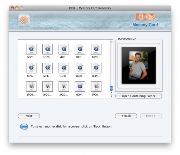 DDR-Memory Card Recovery screenshot