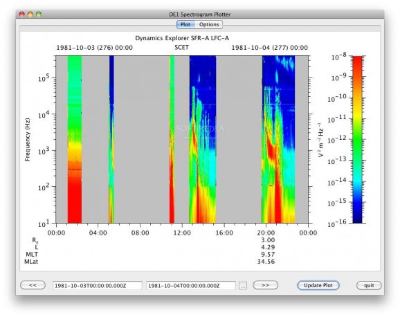 DE1 Spectrogram Viewer screenshot