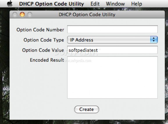 DHCP Option Code Utility screenshot