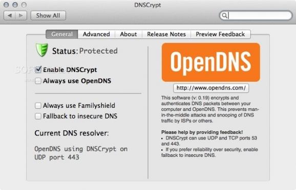 DNSCrypt screenshot