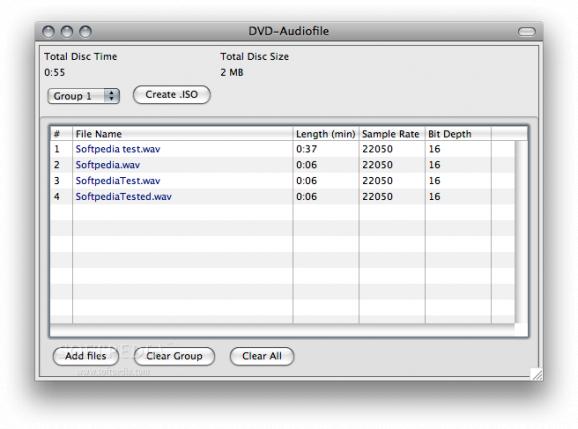 DVD-Audiofile screenshot