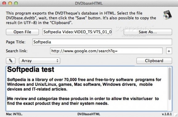 DVDbaseHTML screenshot