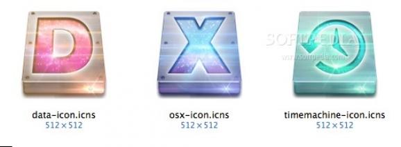 Deep Space OS X Drive Icons screenshot