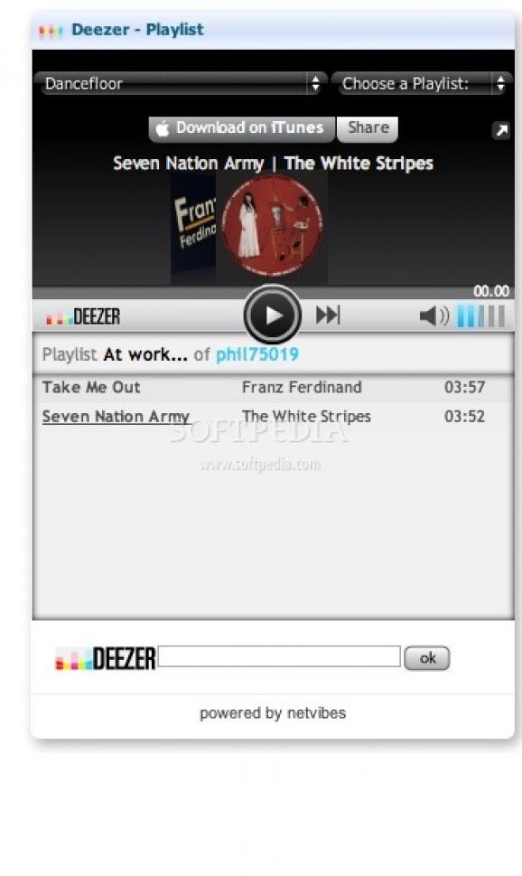 Deezer screenshot