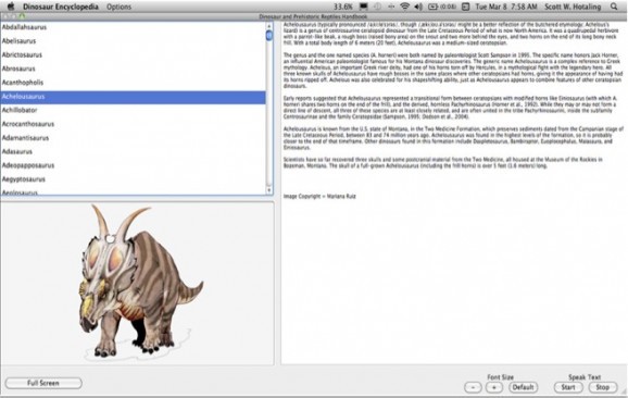 Dinosaur Encyclopedia screenshot