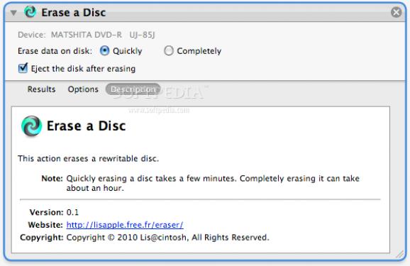 Disc Eraser screenshot