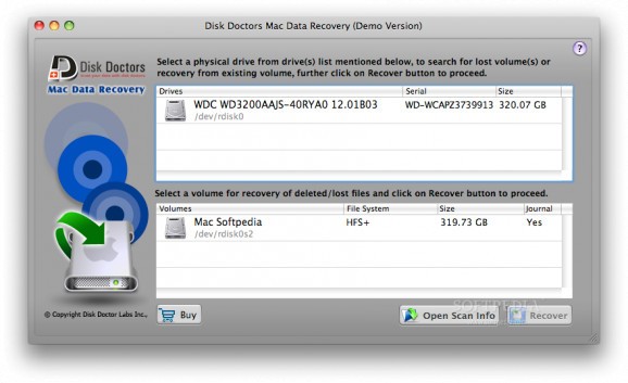Disk Doctors Mac Data Recovery screenshot