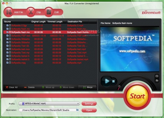 Doremisoft FLV Converter screenshot
