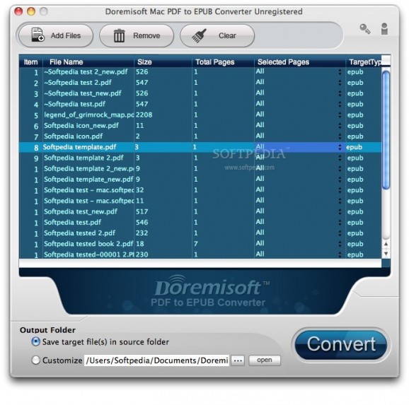 Doremisoft PDF to EPUB Converter screenshot