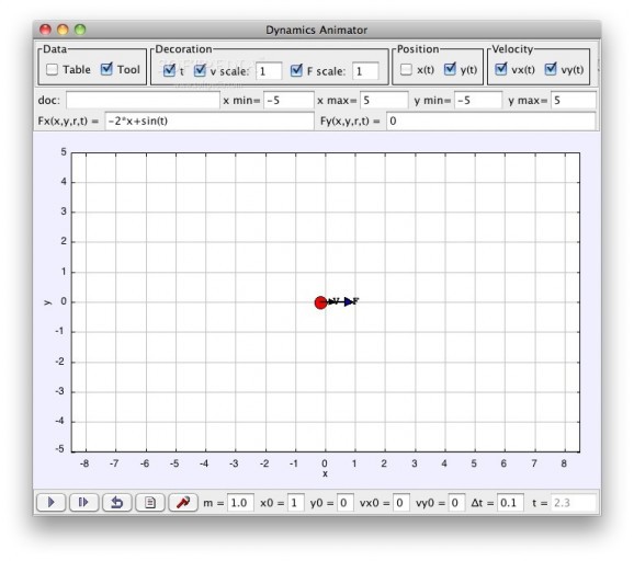 Dynamic Trajectory Animator Model screenshot