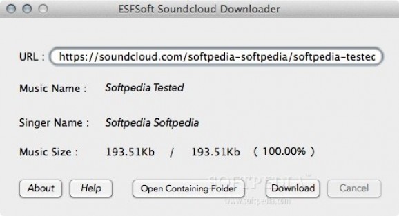 ESFSoft Soundcloud Downloader screenshot