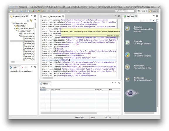 Eclipse IDE for Automotive Software Developers screenshot