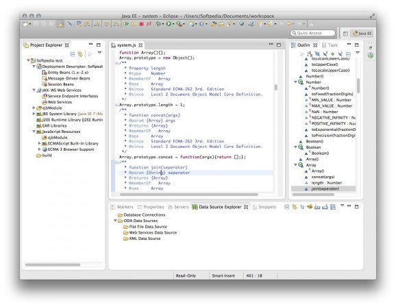 Eclipse IDE for Java EE Developers screenshot