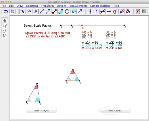 Explore Similar Triangles screenshot