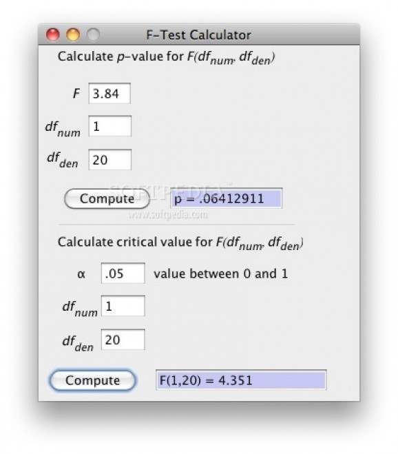 FTestCalculator screenshot