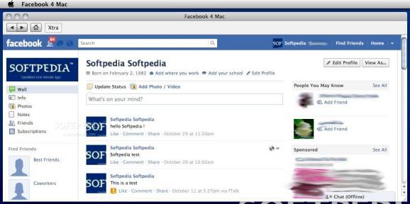 Facebook 4 Mac screenshot