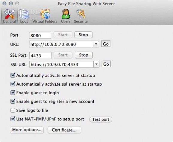Easy File Sharing Web Server screenshot