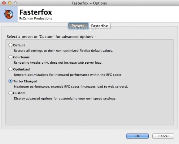 Fasterfox screenshot