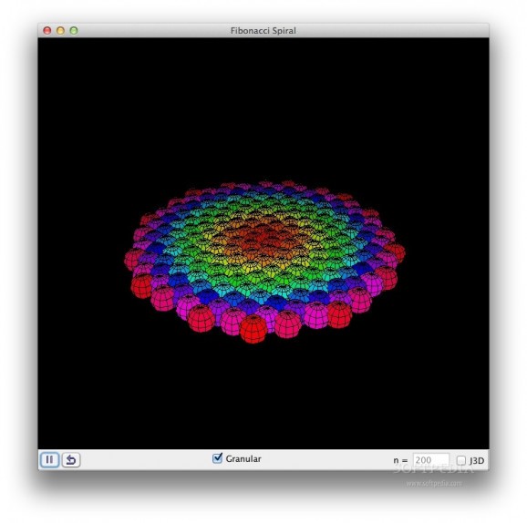 Fibonacci Spiral Model screenshot