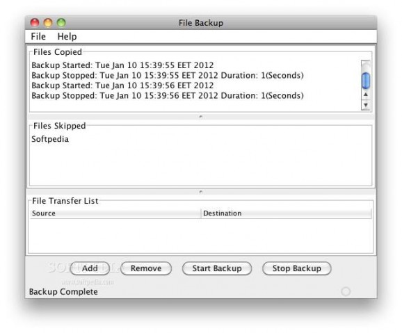 File Backup screenshot