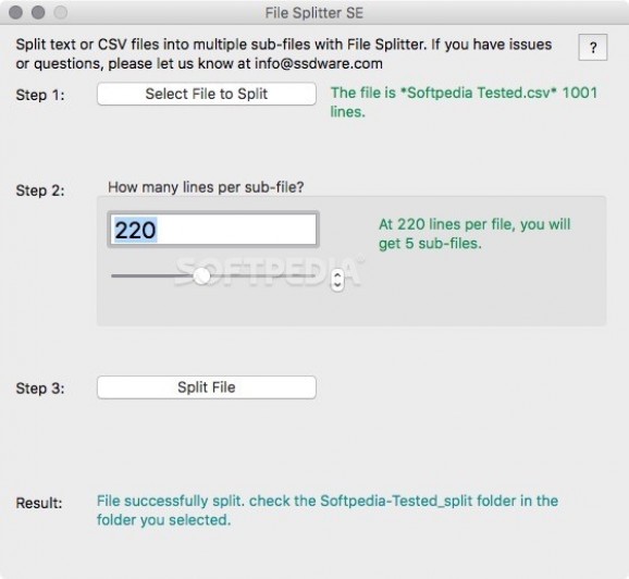 File Splitter SE screenshot