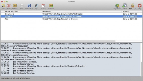 FileFort Backup Software screenshot