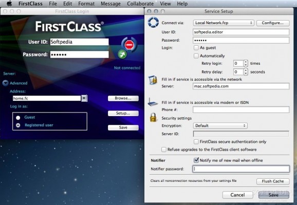 FirstClass Client screenshot