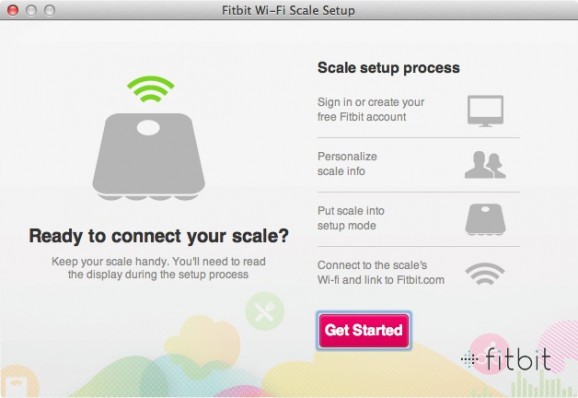 Fitbit Wi-Fi Scale Setup screenshot