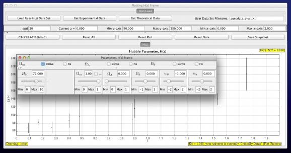 Fitting Cosmological Data Hz Model screenshot
