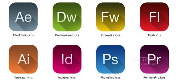 Flat Adobe CC Icons screenshot
