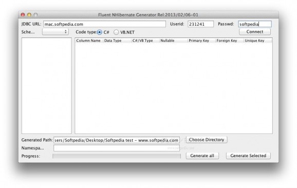 Fluent NHibernate Generator screenshot