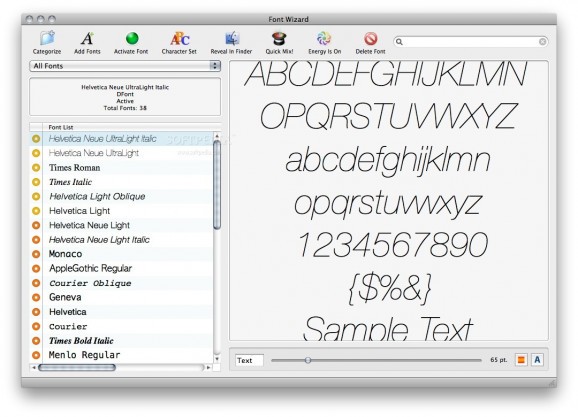 Font Wizard screenshot